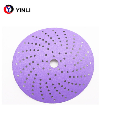 Fori d'insabbiamento del disco di biossido di zirconio porpora automobilistico abrasivo multi con Velcro