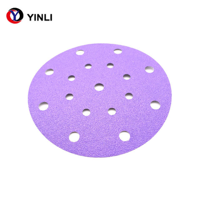 Fori d'insabbiamento del disco 9 di 150mm del poliestere di film di biossido di zirconio a 6 pollici della base 15 fori per l'auto