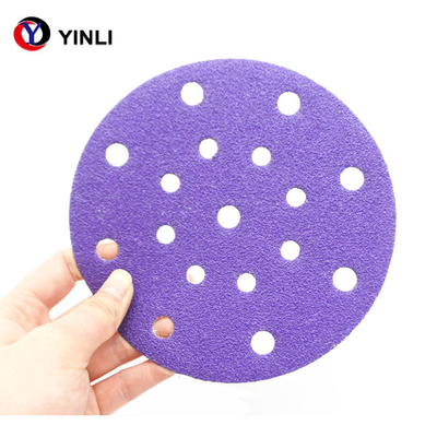 150mm una porpora abrasiva d'insabbiamento adesiva a 6 pollici di 40 dischi di Grit Zirconia Sanding Disc
